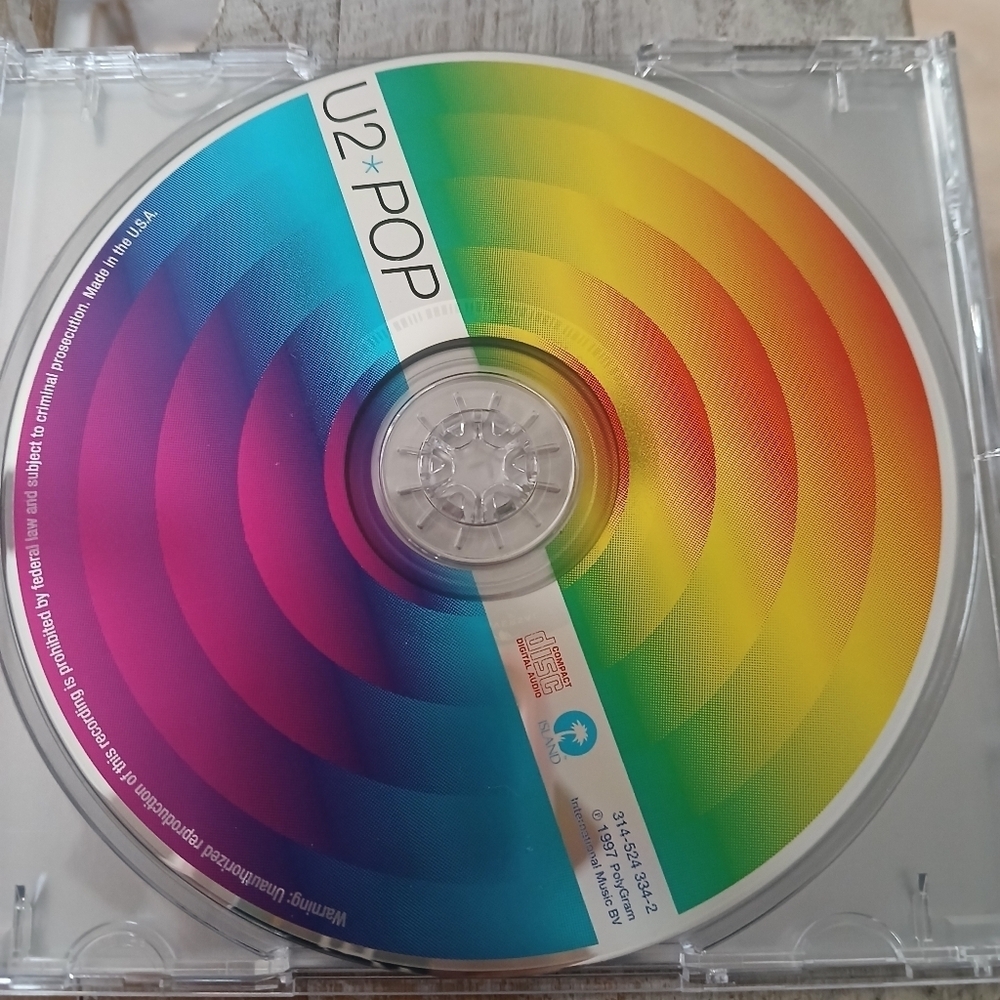 U2 Pop CD 1997 Island Alternative Rock Pop Flood^Howie B^Steve Osborne in Case